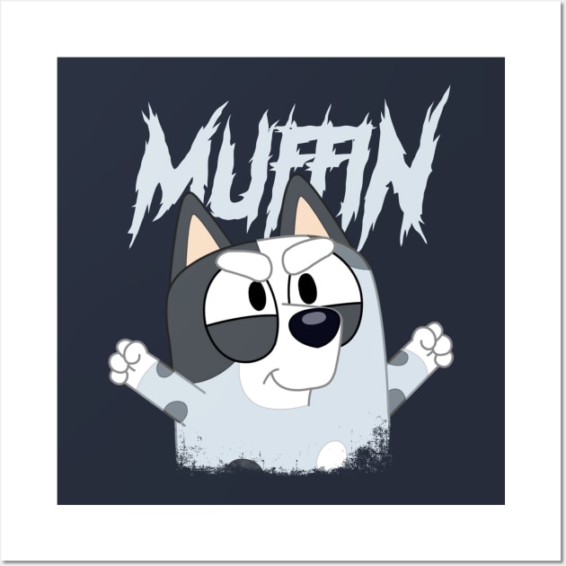 Muffin Bluey - Muffin Wall Art by edongskithreezerothree